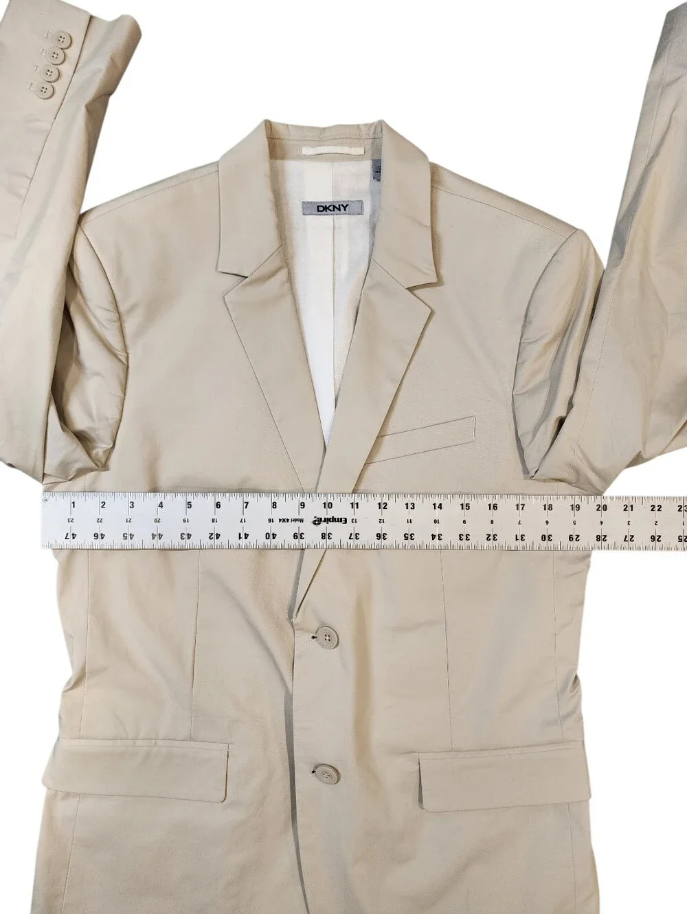 DKNY Men's Beige Two-Button Blazer Jacket Size Medium